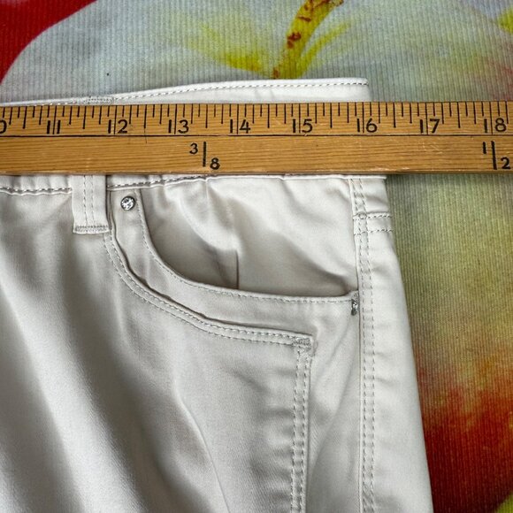White House Black Market Womens Size 6R Beige Slim Ankle Denim Jeans - Picture 5 of 11